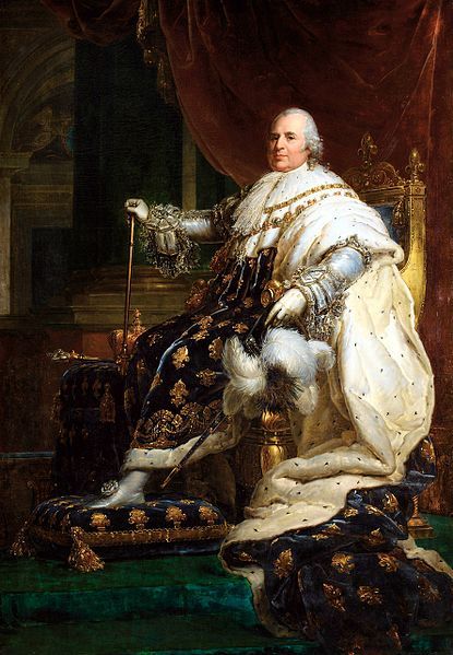 Louis XVIII de France en tenue de couronnement Louis XVIII de France en tenue de couronnement